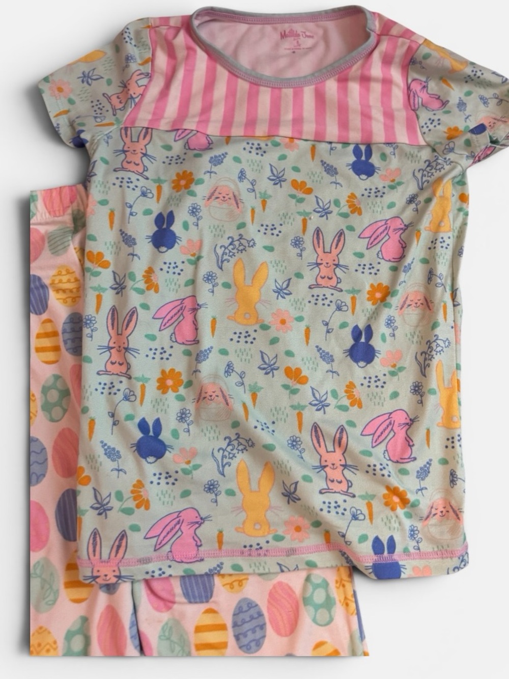 Matilda Jane Pastel Bunny & Egg Pajama Set - Size 8, Soft PJs, Easter, Spring PJ - Picture 3 of 6
